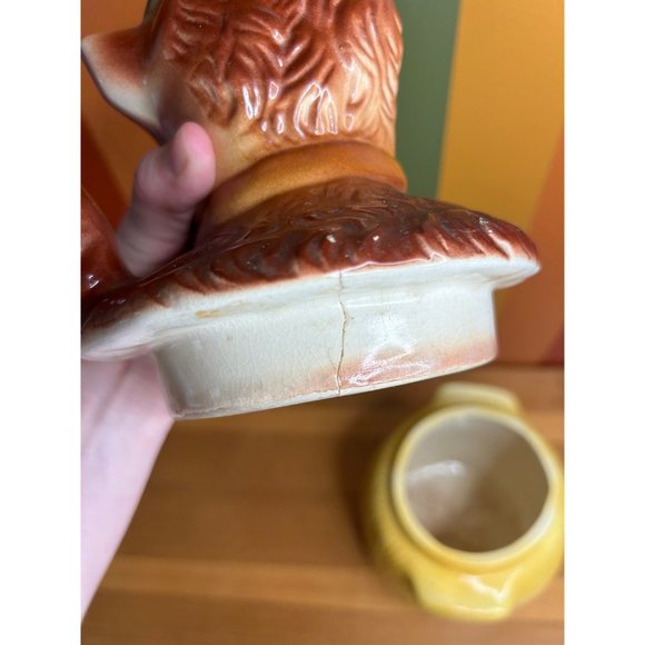 Vintage American Bisque ceramic puppy in a pot cookie jar ceramic1950s kitschy - Picture 8 of 10